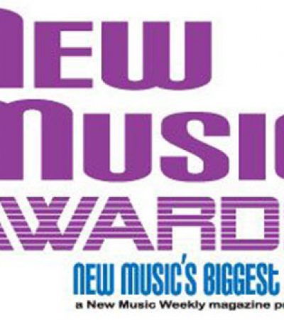 purple and blue new music awards logo