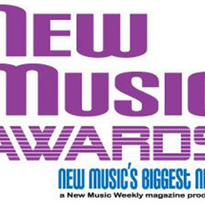 purple and blue new music awards logo