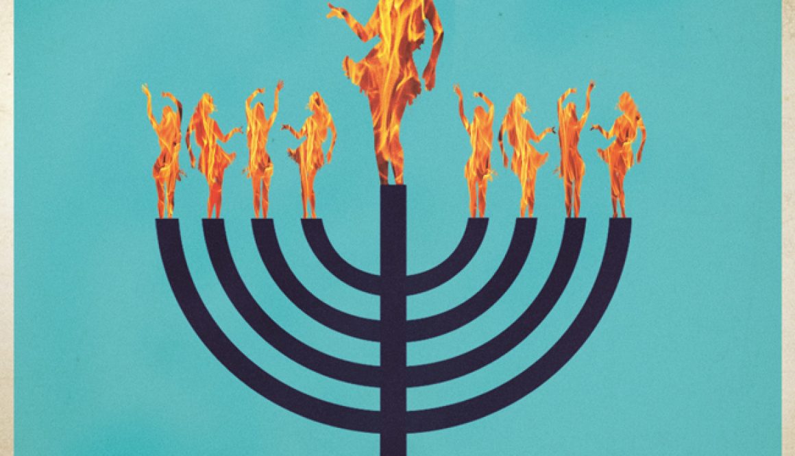 menorah with fire for isabel rose album cover